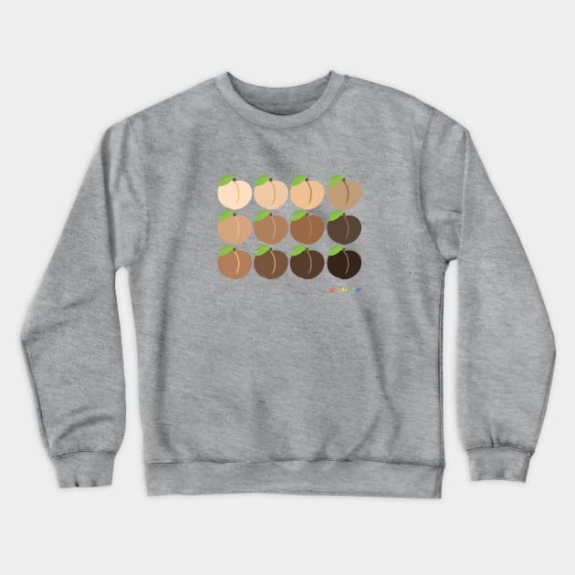 Peach Emoji Grid Crewneck Sweatshirt by GayOleTime